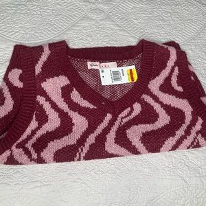 Maroon/pink shirt With a knitted material size M